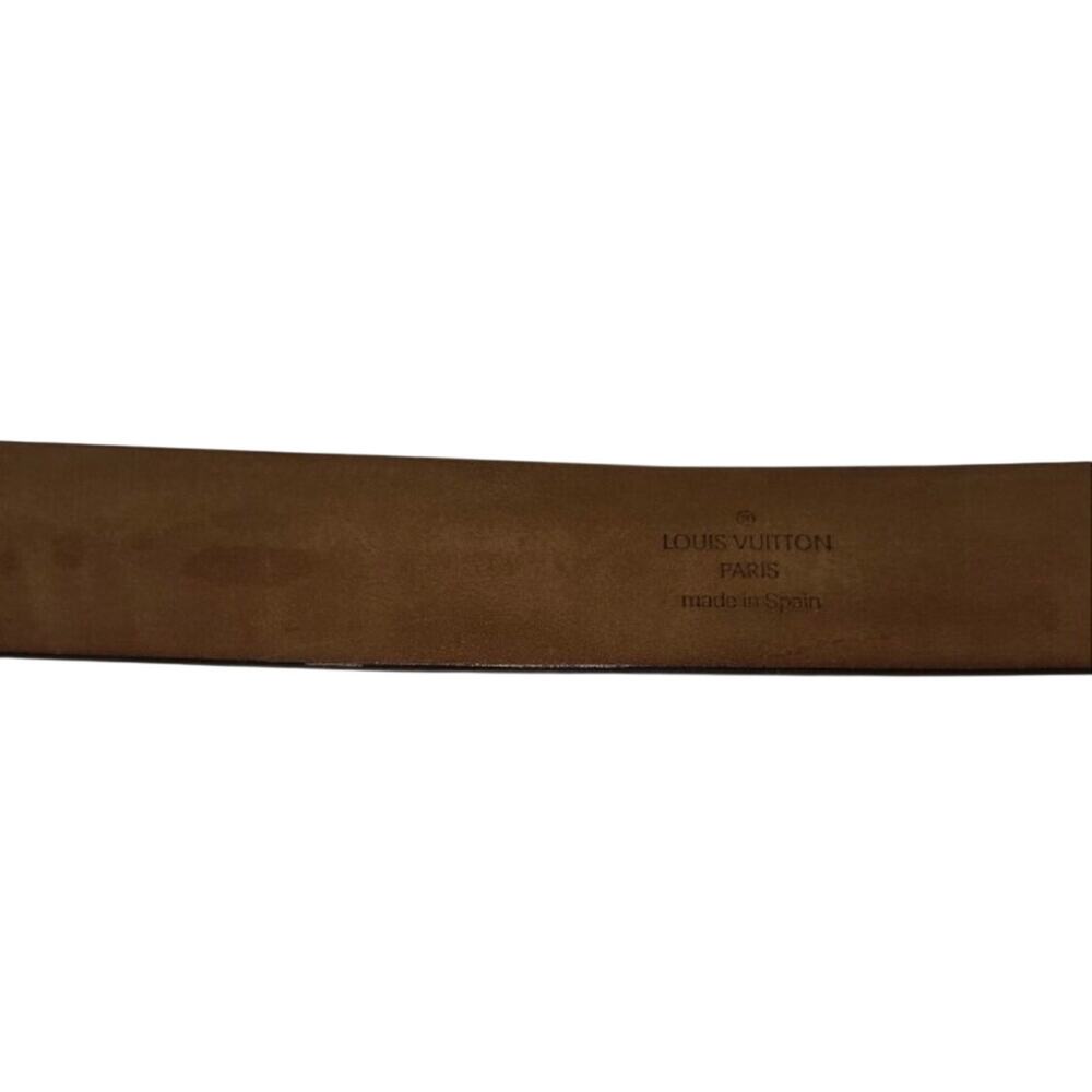 Louis Vuitton Damier Ebene Brown Belt with Gold Buckle - Picture 6 of 10